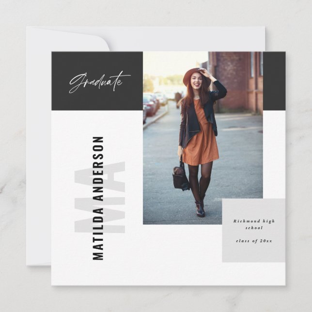 Convite para festa de formatura multifotografia gr (Frente)