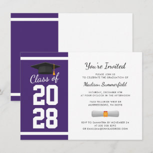 Convite para Festa de Formatura Roxa 2026