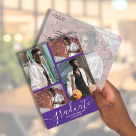 Convite para Festa de formatura Roxo Multifotográf