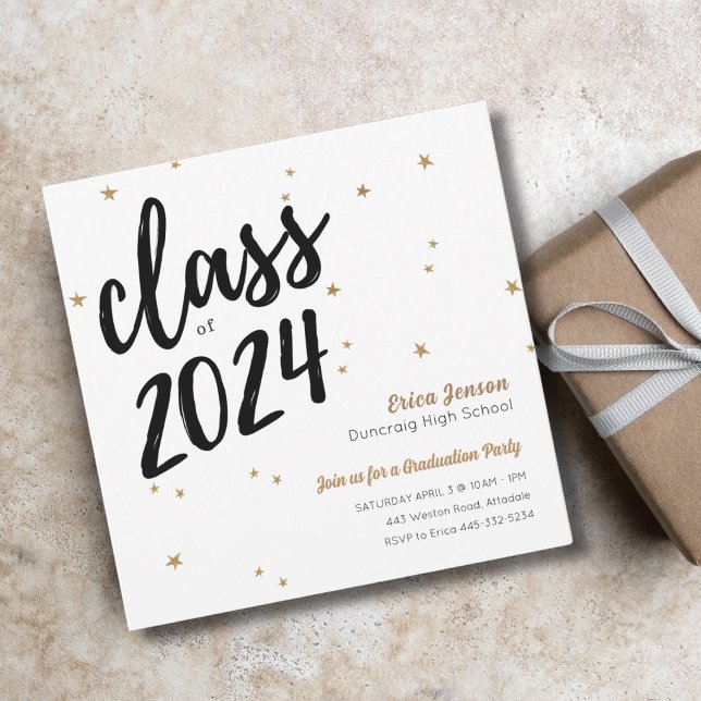 Convite para Festa de formatura Simples em Estrela (Criador carregado)