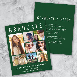Convite para Festa de formatura Verde de Foto Orça