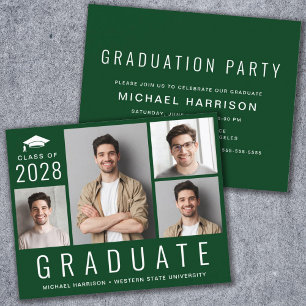 Convite para Festa de formatura Verde de Fotografi