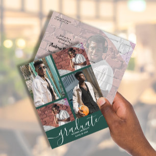 Convite para Festa de formatura Verde Escuro de Vá