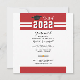 Convite para Festa de formatura Vermelha 2024