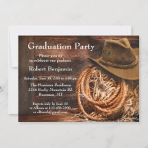 Convite para Festa de formatura Western Hat e Lass