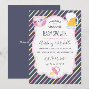 Convite para festa de fraldas Huggies for Chuggies