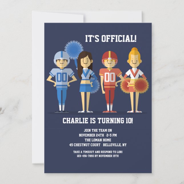 Convite para Festa de Futebol (Frente)