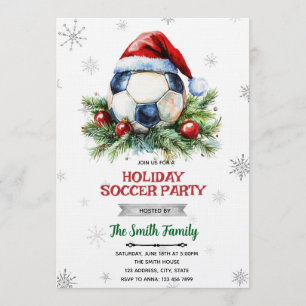 convite para festa de futebol de Natal