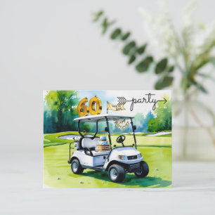 Convite para Festa de Golfe Salve a Data 60º Anive