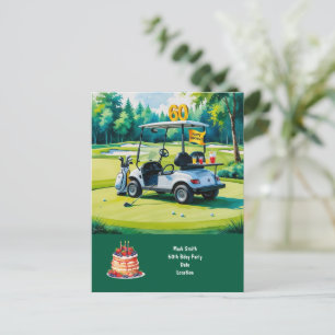 Convite para Festa de Golfe Salve a Data 60º Anive