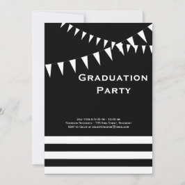 Convite para Festa de Graduação Preto e Branco