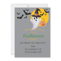 convite para festa de Halloween