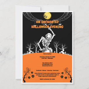 Convite para Festa de Halloween à Noite