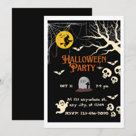 Convite para Festa de Halloween Assustadora