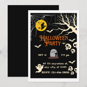 Convite para Festa de Halloween Assustadora