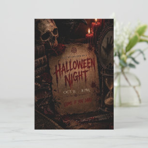 Convite para Festa de Halloween Assustadora