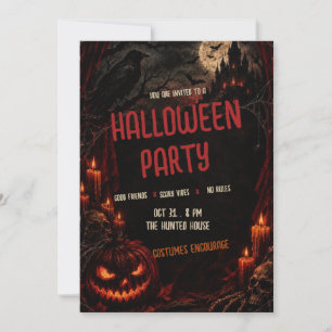 Convite para Festa de Halloween Assustadora