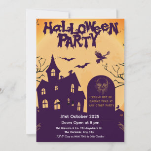 Convite para Festa de Halloween – Casa Assombrada