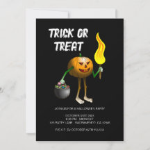 Convite para Festa de Halloween com Doce ou Traves