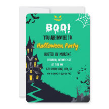 Convite para Festa de Halloween da Casa Assombrada