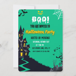 Convite para Festa de Halloween da Casa Assombrada