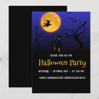 Convite para Festa de Halloween da Lua Cheia das B