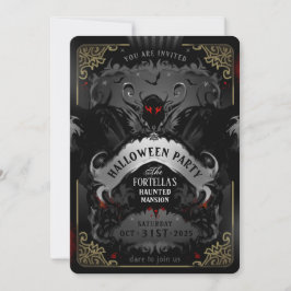 Convite para Festa de Halloween de Batty Delight E