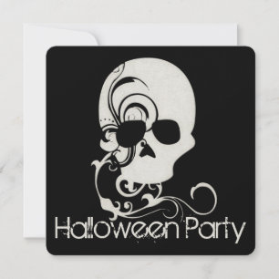 Convite Para Festa De Halloween De Casco Assustado
