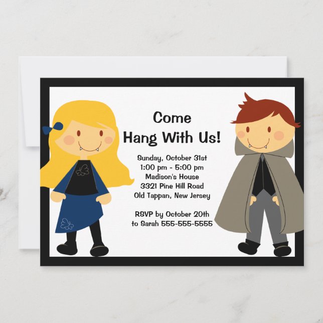 Convite para Festa de Halloween de Festa de Noite  (Frente)