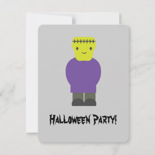 Convite para Festa de Halloween de Frankenstein