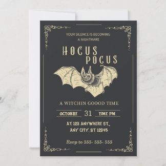 Convite para Festa de Halloween de Pocus
