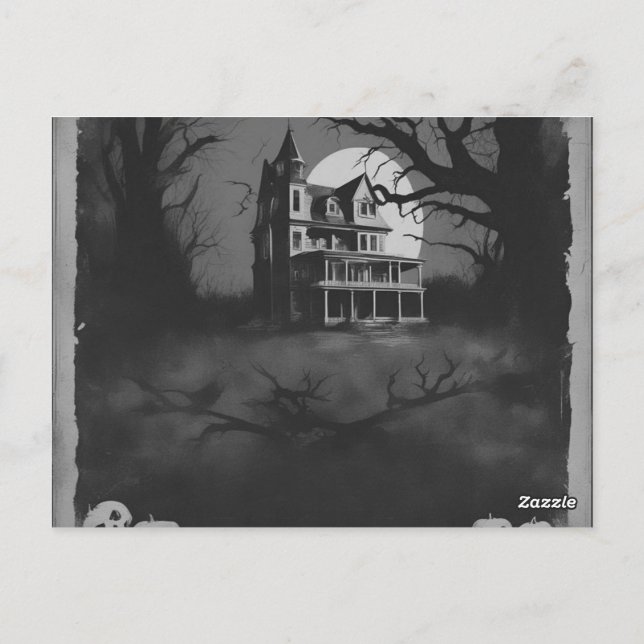 Convite para Festa de Halloween de Poster de Filme (Verso)