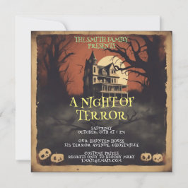 Convite para Festa de Halloween de Poster de Filme