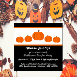 Convite para Festa de Halloween de Pumpkin Row
