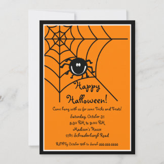 Convite para Festa de Halloween de Sprider