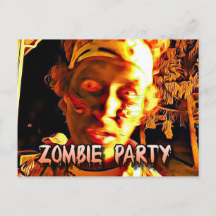 Convite para Festa de Halloween do Apocalypse Zomb