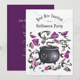 Convite para Festa de Halloween do Caldeirão
