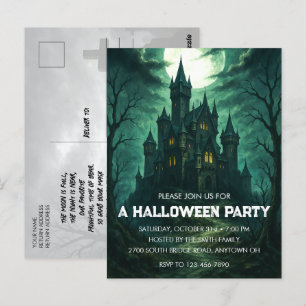 Convite para Festa de Halloween do Castelo de Moon