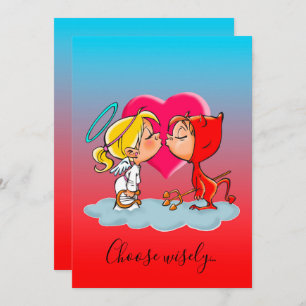 Convite para Festa de Halloween do Céu e do Infern