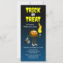 convite para festa de Halloween doce ou travessura