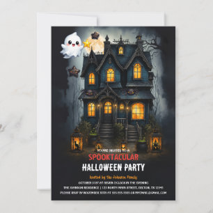 Convite para Festa de Halloween em Casa Assombrada