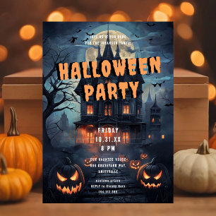 Convite para Festa de Halloween em Casa Vitoriana 