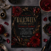 Convite para Festa de Halloween em Estilo Gótico R