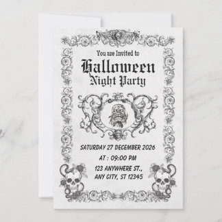 Convite para Festa de Halloween Gothmas Dark
