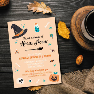 Convite para Festa de Halloween Hocus Pocus