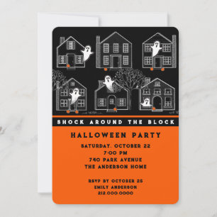 Convite para Festa de Halloween no Bairro