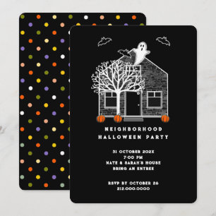 Convite para Festa de Halloween no Bairro