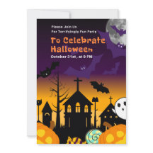 Convite para Festa de Halloween ou Hal Divertido e