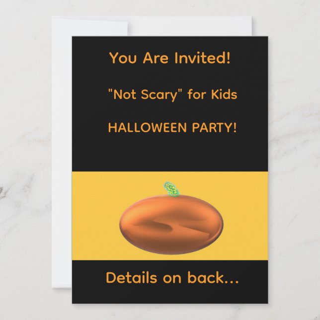 Convite para Festa de HALLOWEEN para Crianças "Sem (Frente)