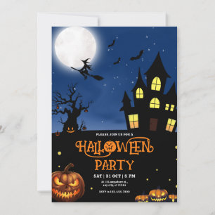 Convite para festa de Halloween, parte do disfarce